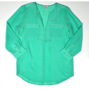 Joie Marlo Heart Print Blouse Silk